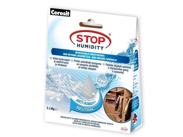 Avfukter Fuktoppsamler Ceresit Mini Sachets Neutral, 100 g