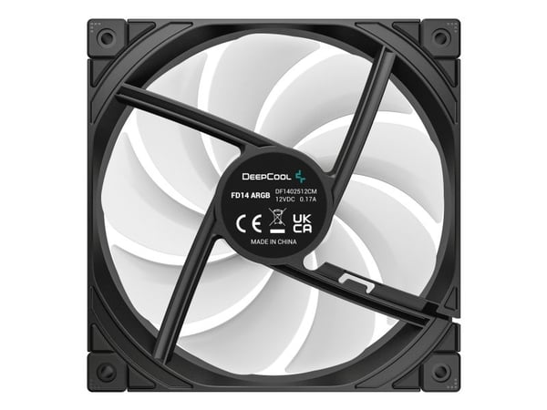DeepCool FD14 ARGB, tuuletin, 14 cm, musta, valkoinen
