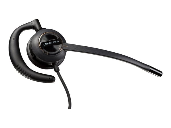 HP Poly EncorePro 530 - EncorePro 500 series - headset - i øret - kablet - Quick Disconnect - sort - UC-certificeret, Certified for Skype for Business