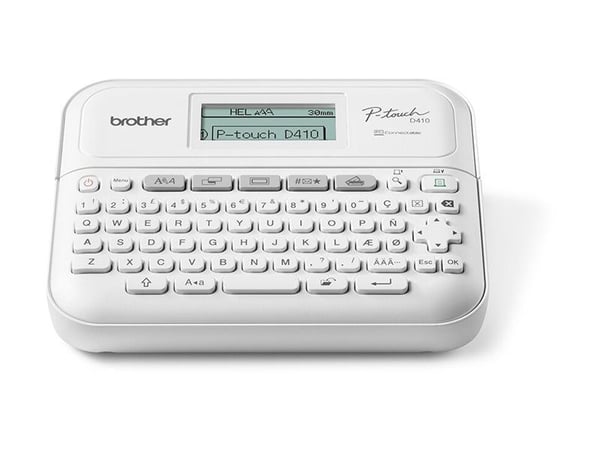 Brother P-Touch PT-D410VP - Etikettmaker - S/H - termotransfer - 18 mm bredde - 180 dpi - inntil 20 mm/sek - USB - kutter - utskriftsforhåndsvisnin...
