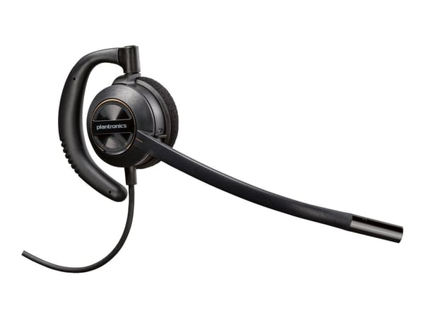 HP Poly EncorePro 530 - EncorePro 500 series - headset - i øret - kablet - Quick Disconnect - sort - UC-certificeret, Certified for Skype for Business