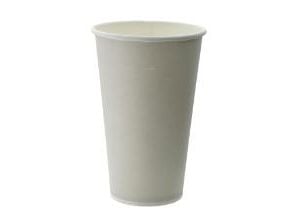 Kaffebæger Pap Ø90xH135cm 40cl 16oz Svanemærket Single Wall Hvid Catersource,20 ps x 44 stk/krt