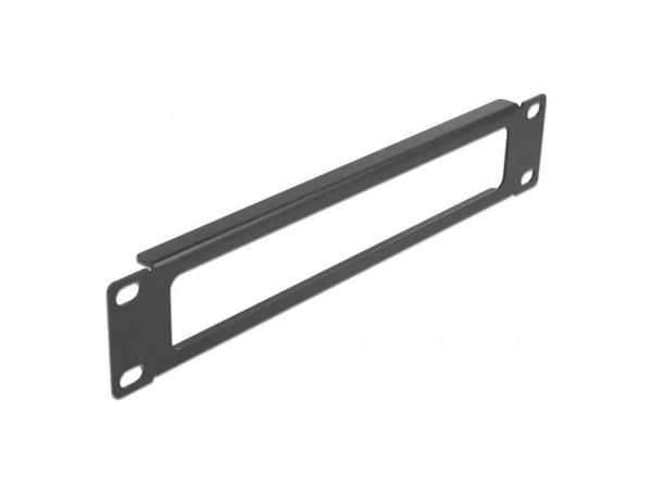 Delock - Rackpanel - with opening - svart - 1U - 10"