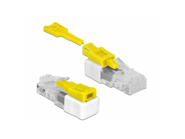 Delock RJ45 Port Blocker - LAN-portblokker - hvit/gul (en pakke 5)
