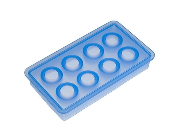 Lurch 00010436, 8 styck, Rektangulär, Islåda, Blå, Silikon, -40 - 240 ° C