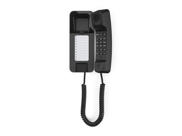 Gigaset DESK 200, Analog telefon, Kablet håndsett, 1 oppføringer, Sort