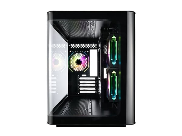 FSP S380-BA, Micro Tower, PC, Svart, Micro ATX, Mini-ITX, SPCC, Herdet glass, Spilling