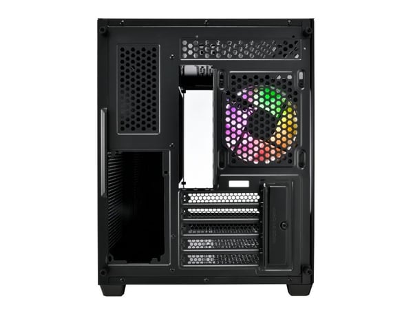 FSP S380-BA, Micro Tower, PC, Svart, Micro ATX, Mini-ITX, SPCC, Herdet glass, Spilling