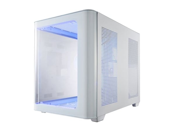 FSP S380-WA, Micro Tower, PC, Hvit, Micro ATX, Mini-ITX, SPCC, Herdet glass, Spilling