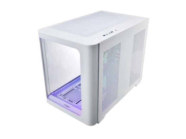 FSP S380-WA, Micro Tower, PC, Hvit, Micro ATX, Mini-ITX, SPCC, Herdet glass, Spilling
