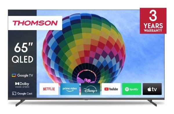 Thomson 65QG5C14 - 65" Diagonalklasse LED-bakgrunnsbelyst LCD TV - QLED - Smart TV - Google TV - 4K UHD (2160p) 3840 x 2160 - HDR - Quantum Dot, Di...