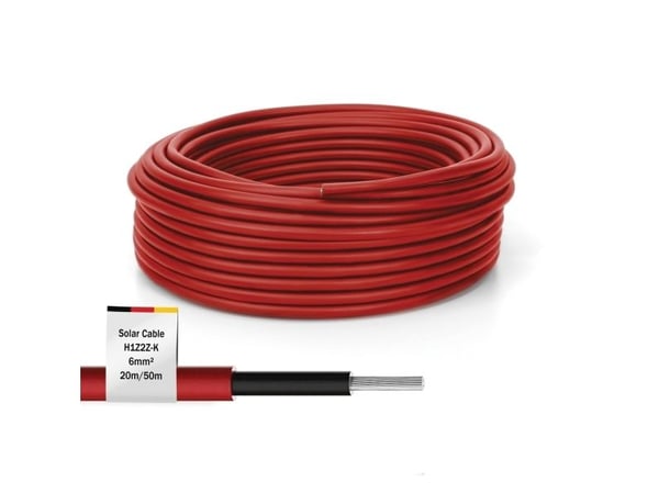 Digitus DK-SCIC6R-0200, kaapeli, punainen, 6 mm², DC, 1500 V, 20 m