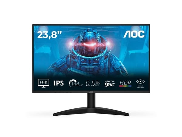 AOC 24B36X, 60,5 cm (23,8"), 1920 x 1080 piksler, Fuld HD, LED, 0,5 ms, Sort