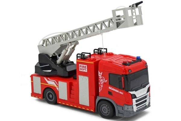 SCANIA brannbil m/stige, lys & lyd, 31 x 10 x 16,3 cm