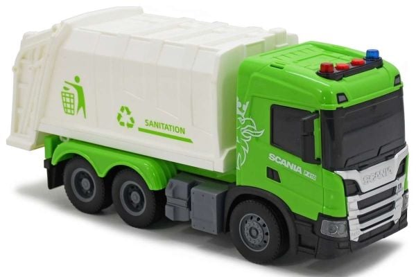 SCANIA søppelbil med lys og lyd, 28x10x13 cm