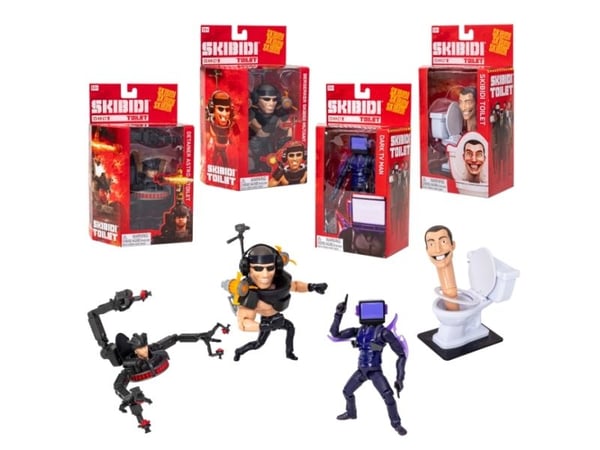 SKIBIDI TOILET 15 cm deluxe figur 2 ass