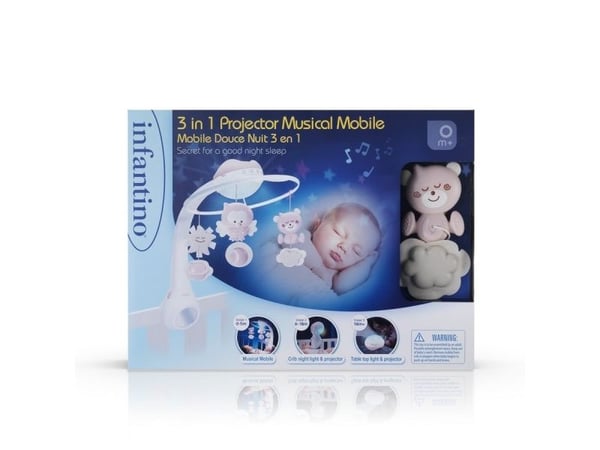 Infantino Musikaalinen karuselli 3in1 jauhe vaaleanpunainen B-kids Infantino Musikaalinen karuselli 3in1 jauhe vaaleanpunainen B-kids