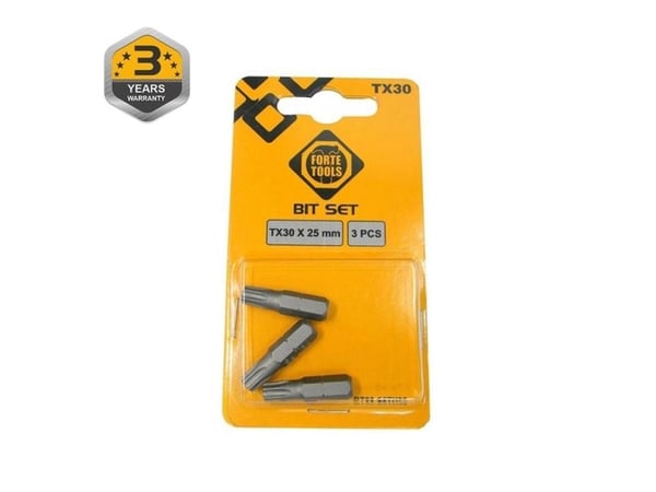 SCREWDRIVER BIT TX30X25MM 3PCS