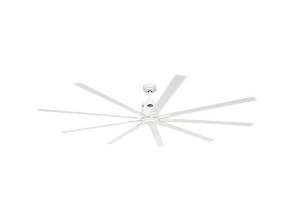 CasaFan BIG SMOOTH ECO 220 WE-WE loftvifte 35 W (Ø x H) 224 cm x 460 mm hvit med fjernkontroll, timer, vinterdrift
