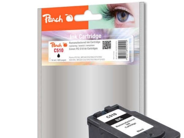 Peach C510 - 14 ml - musta - yhteensopiva - mustekasetti (vaihtoehto: Canon PG-510) - Canon PIXMA MP230, MP237, MP252, MP258, MP270, MP282, MP499, ...