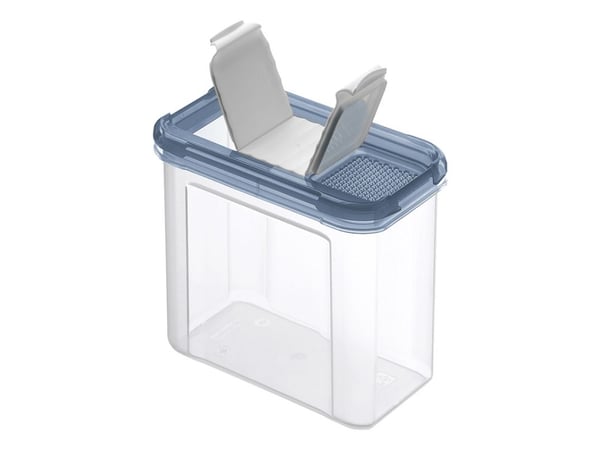 Rotho DOMINO, Container, Rektangulär, 1 l, Blå, Transparent, Plast, Plast