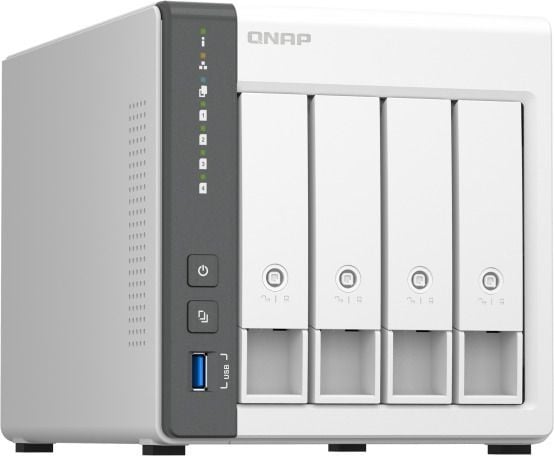 QNAP TS-433-4G 24TB WD Red Plus NAS-bundle (NAS inkl. 4x 6TB WD Red Plus 3,5" SATA-hårddisk)