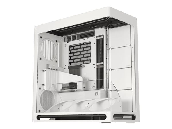 HAVN HS 420 VGPU - Mid tower gaming - utvidet ATX (E-ATX) - sidepanel med vindu (herdet glass) - ingen strømforsyning (ATX) - hvit - USB/Audio/Mic