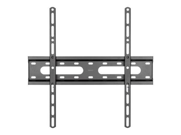 DELTACO - Monteringssett (veggmontering) - for buet / flatt panel - fast, 45 kg - stål - svart - skjermstørrelse: 32"-70"