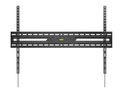 DELTACO - Monteringssett (veggmontering) - for buet / flatt panel - tungt nyttig, 75 kg, fast - låsbar - svart - skjermstørrelse: 43"-100"