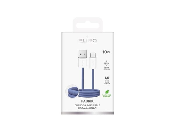 Puro USB-A til USB-C-kabel 1,5 m blå (8018417498749)