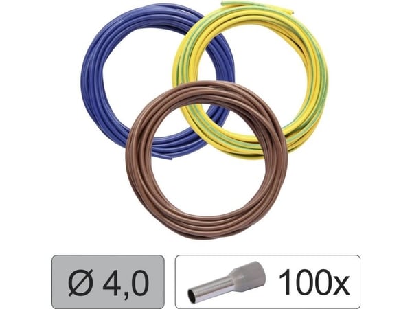 Quadrios 25CW125 Yksijohtiminen LiFY 4,0 mm² Sininen, ruskea, keltainen vihreä 1 sarja 1 sarja