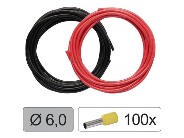 Quadrios 25CW131 Yksijohtiminen LiFY 6,0 mm² Punainen, Musta 1 sarja 1 sarja
