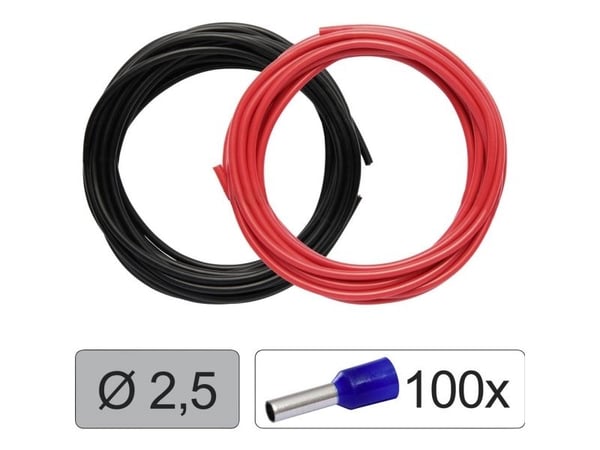 Quadrios 25CW129 Yksijohtiminen LiFY 2,5 mm² Punainen, Musta 1 sarja 1 sarja