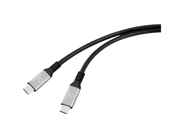 Renkforce USB-C kabel USB4™ USB-C® stik, USB-C® stik 1 m Sort Aluminiumsstik, Silikone, ekstremt fleksibelt, 8K UHD RF-6805036
