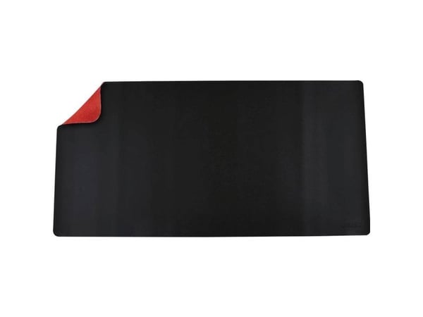 deflecto skriveunderlag 800 x 400 mm svart/rød i fleksibelt kunstlær dobbeltsidig og vendbar 1 stk (DM8040BR)