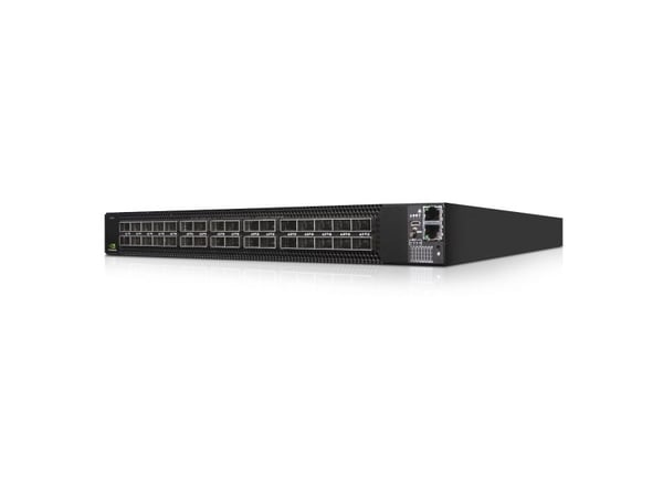 NVIDIA Spectrum-2 SN3420 – kytkin – L3 – hallittu – 48 x 25 Gigabit SFP28 + 12 x 100 Gigabit QSFP28 – edestä taakse suuntautuva ilmavirtaus – telin...