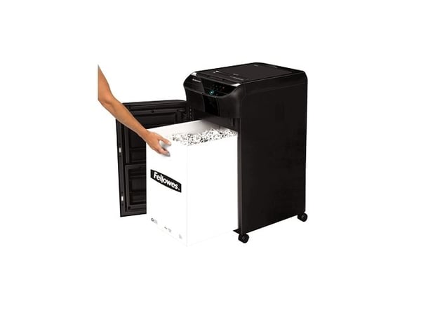 Fellowes 100135793, Konfettimakulering, 4 x 38 mm, 68 L, 750 ark, Sort, 390 mm
