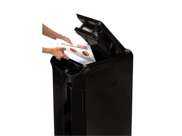 Fellowes 100135793, Konfettimakulering, 4 x 38 mm, 68 L, 750 ark, Sort, 390 mm