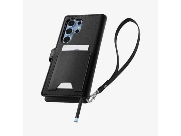 Spigen Wallet S, Lommebokveske, Samsung, Galaxy S25 Ultra, 17,5 cm (6,9"), Svart