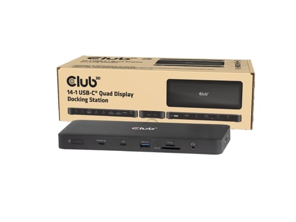 Club 3D 14-1 USB-C Quad Display -telakointiasema