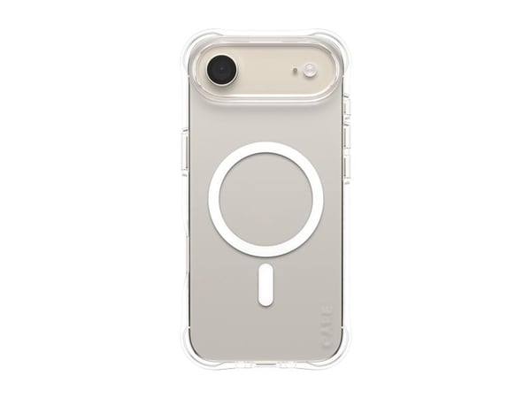 CARE by PanzerGlass Samba - Baksidedeksel for mobiltelefon - MagSafe-samsvar - termoplast-polyuretan (TPU) - gjennomsiktig med hvit - for Apple iPh...