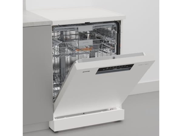 Gorenje GS643C90W, Frittstående, Full størrelse (60 cm), Hvit, Berøringskontroll, 3 kurver, Øvre