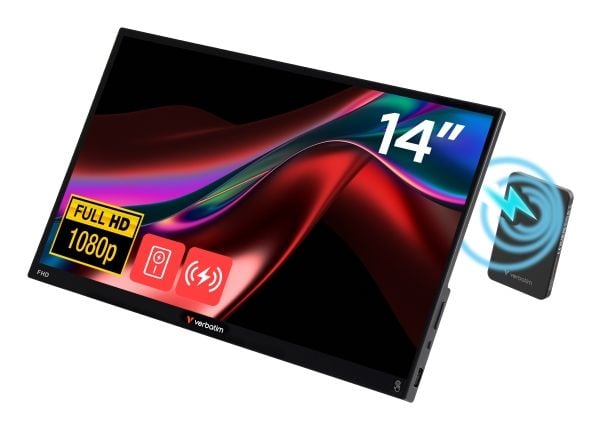 Verbatim - Light Series - LED-skjerm - 14" - portabel - berøringsskjerm - 1920 x 1080 Full HD (1080p) @ 60 Hz - IPS - 250 cd/m² - 1000:1 - 6 ms - H...