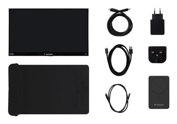 Verbatim - Light Series - LED-skjerm - 14" - portabel - berøringsskjerm - 1920 x 1080 Full HD (1080p) @ 60 Hz - IPS - 250 cd/m² - 1000:1 - 6 ms - H...