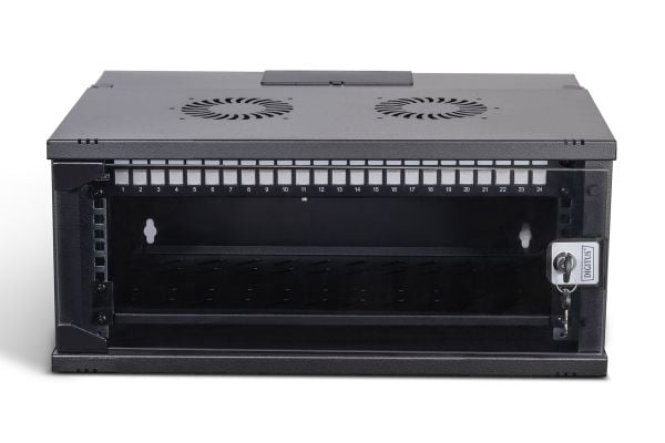 Digitus SOHO PRO Series - Skap - 540x400 mm (WxD) - veggmonterbar - RAL 9005, svart - 4U - 19"