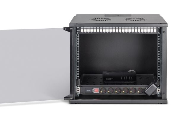 Digitus SOHO PRO Series - Skap - 540x400 mm (WxD) - veggmonterbar - RAL 9005, svart - 9U - 19"