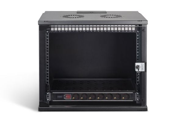 Digitus SOHO PRO Series - Skap - 540x400 mm (WxD) - veggmonterbar - RAL 9005, svart - 9U - 19"