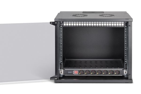 Digitus SOHO PRO Series - Skap - 540x400 mm (WxD) - veggmonterbar - RAL 9005, svart - 9U - 19"