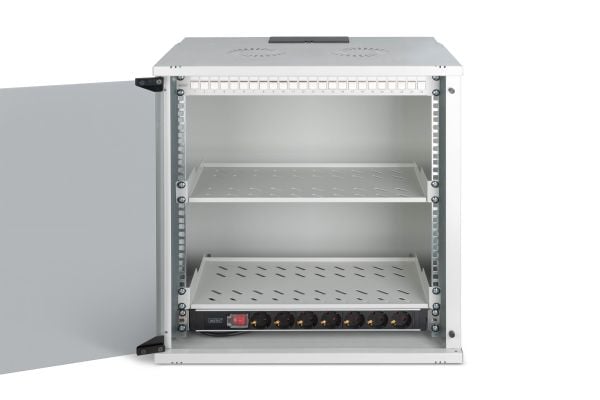 Digitus SOHO PRO Series - Skap - 540x400 mm (WxD) - veggmonterbar - RAL 7035, lysegrå - 12U - 19"