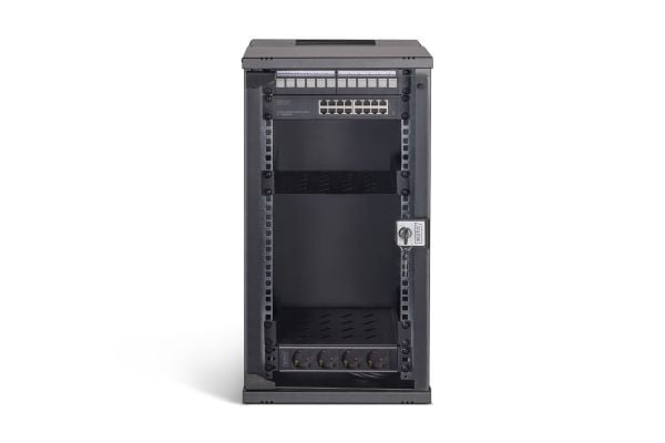 Digitus SOHO PRO Series - Skap - 315 x 300 mm (W x D) - veggmonterbar - RAL 9005, svart - 12U - 10"